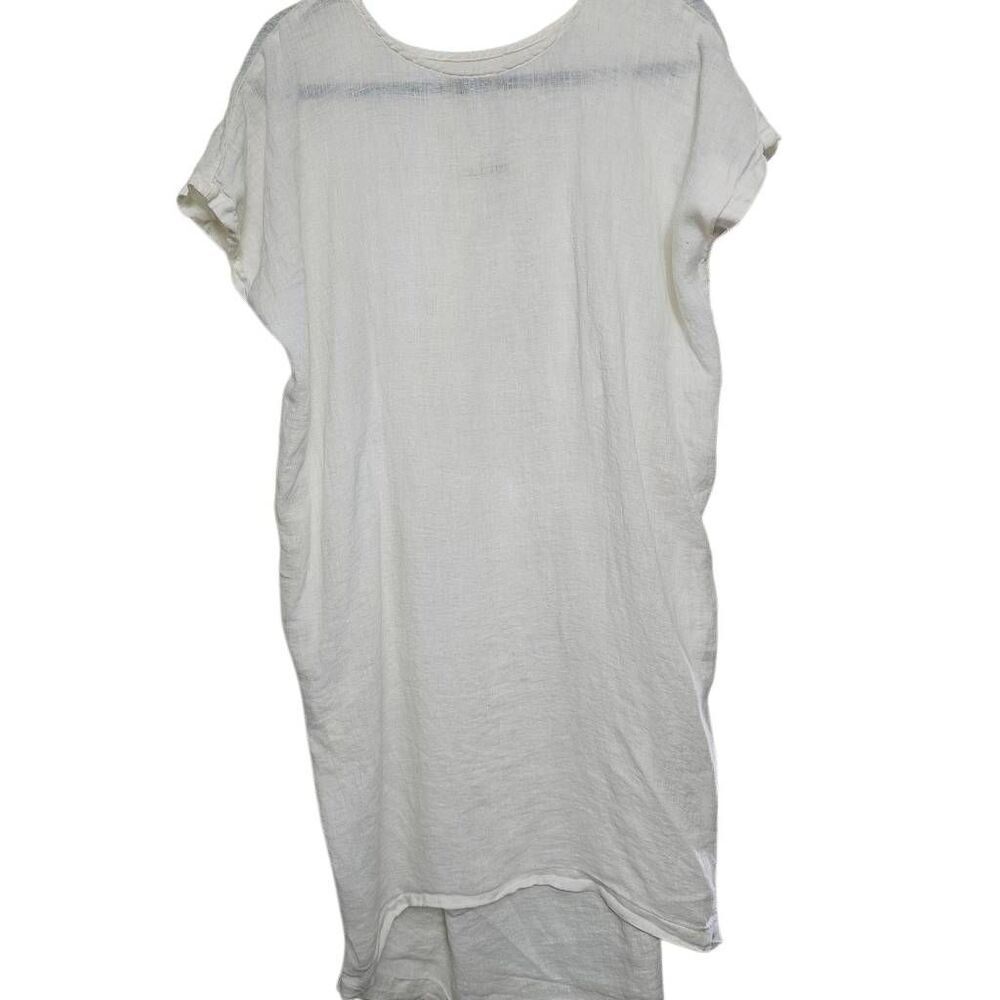 Black crane cocoon linen dress